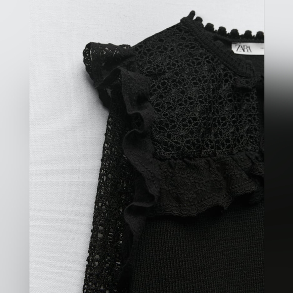 ZARA LIMITED EDITION COMBINATION KNIT CARDIGAN - Picture 7 of 10